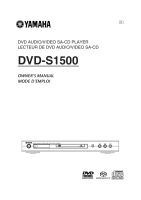 Yamaha DVDS-1500 - Owners Manual